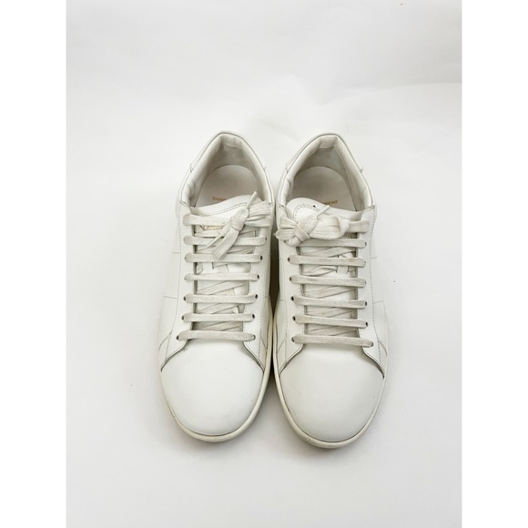 SAINT LAURENT Low Cut ALPHA SIGMA Sneakers White Size 44 - Picture 8 of 14